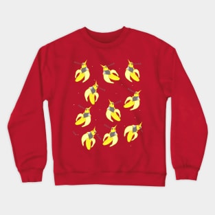 screaming banan birb pattern Crewneck Sweatshirt